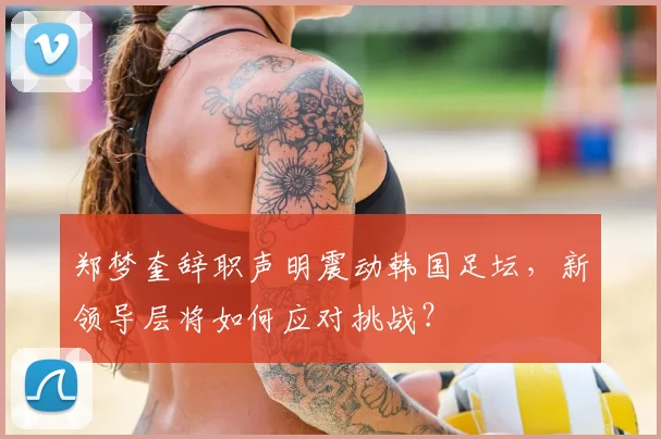 郑梦奎辞职声明震动韩国足坛，新领导层将如何应对挑战？